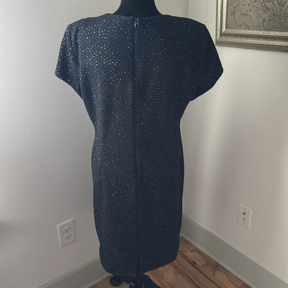 Jessica Howard embellished Black Dress Sparkling Details square neck dress Sz 16 - Picture 4 of 6
